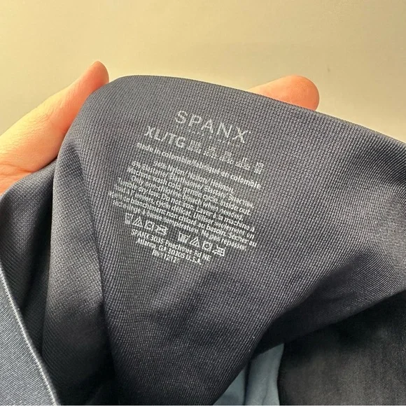 Spanx Look At Me Now Seamless Moto Leggings Indigo Blue Size XL - Picture 7 of 11